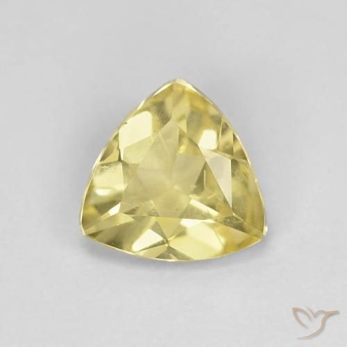 0.82ct Naturale Medium Light-Yellow Berillo, Taglio trillion, VS