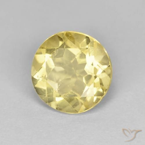 Berillo Giallo Toscana naturale da 1.82 ct, Rotondo, VS