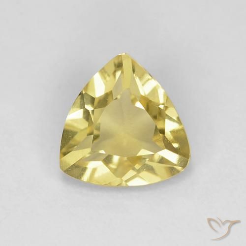 0.92ct Naturale Giallo morbido Berillo, Taglio trillion, VVS-VS