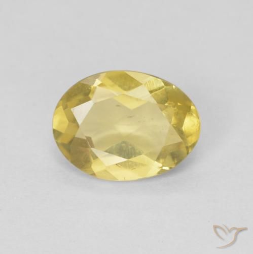 1.07ct Naturale Giallo medio Berillo, Ovale, VS