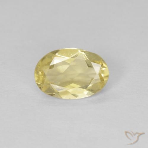 0.64ct Naturale Giallo Digione molto chiaro Berillo, Ovale, VS