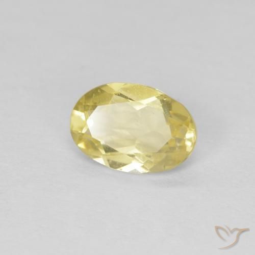 Berillo Giallo Digione molto chiaro naturale da 0.64 ct, Ovale, VS