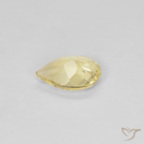 Berillo Giallo terroso chiaro naturale da 0.41 ct, Forma a pera, VS