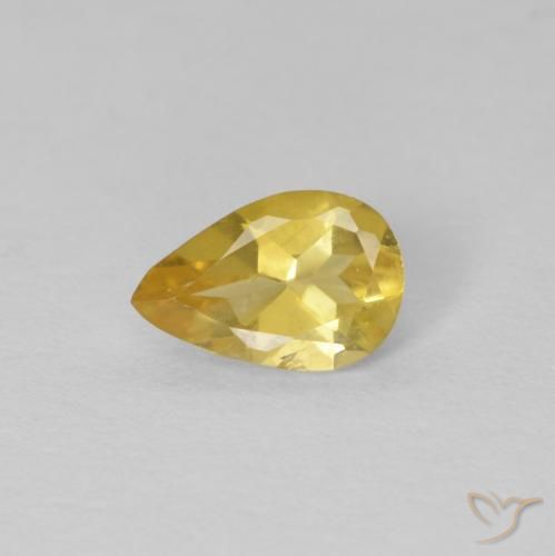 Berillo Arancio dorato naturale da 0.50 ct, Forma a pera, VS