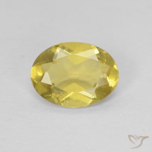 1.01ct Naturale Giallo Toscana Berillo, Ovale, VS