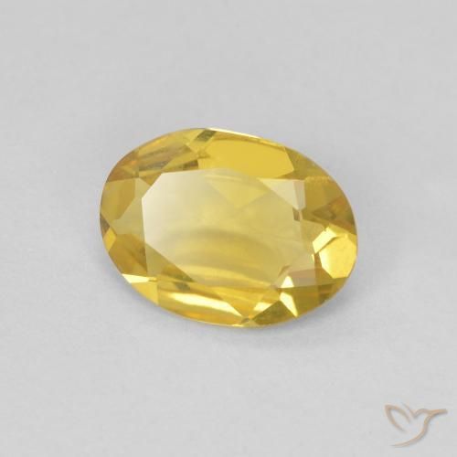 Berillo Oro chiaro naturale da 0.88 ct, Ovale, VVS