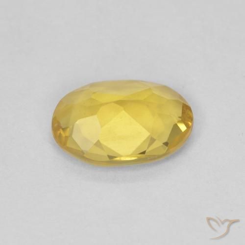 Berillo Oro chiaro naturale da 0.88 ct, Ovale, VVS