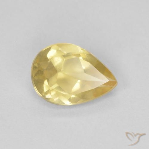 0.97ct Naturale Oro chiaro Berillo, Forma a pera, VVS