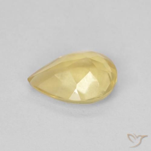 Berillo Oro chiaro naturale da 0.97 ct, Forma a pera, VVS