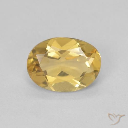 1.12ct Naturale Giallo chiaro Berillo, Ovale, VVS