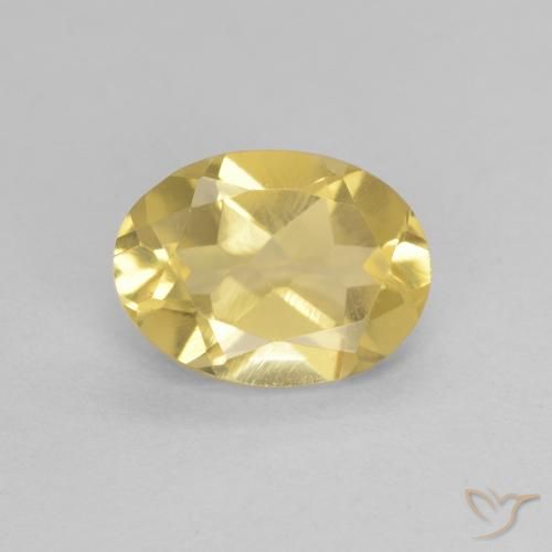 1.17ct Naturale Giallo chiaro Berillo, Ovale, VVS