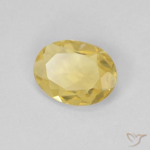 0.85ct Naturale Giallo dorato chiaro Berillo, Ovale, VVS