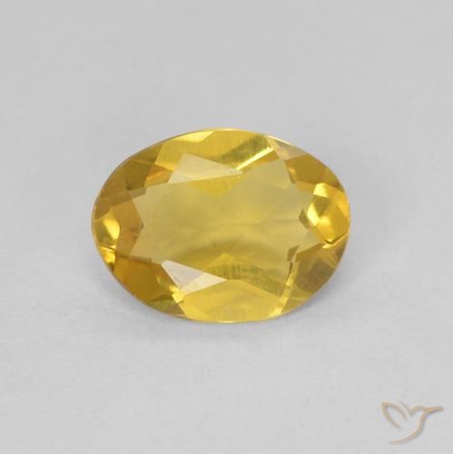 0.94ct Naturale Giallo intenso Berillo, Ovale, VVS