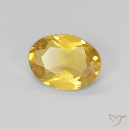 Berillo Giallo intenso naturale da 0.94 ct, Ovale, VVS