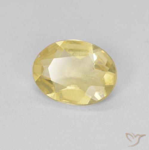 Berillo Oro chiaro naturale da 0.82 ct, Ovale, VVS