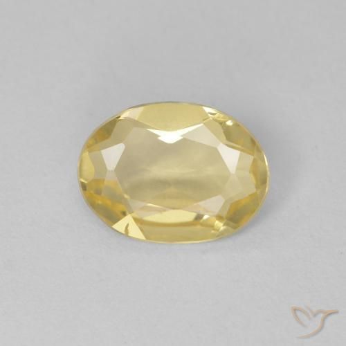 0.80ct Naturale Oro chiaro Berillo, Ovale, VVS