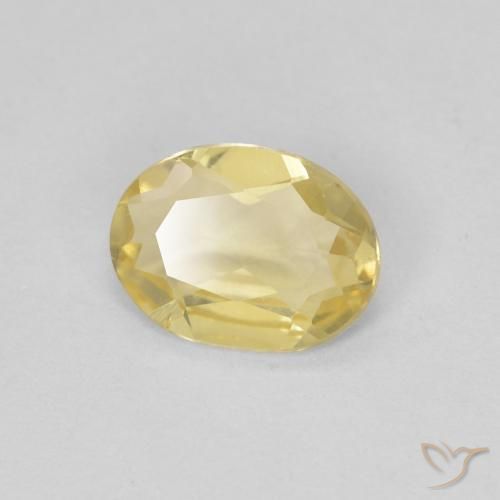 Berillo Oro chiaro naturale da 0.80 ct, Ovale, VVS