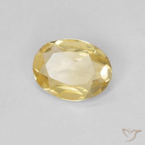 Berillo Oro chiaro naturale da 0.84 ct, Ovale, VVS