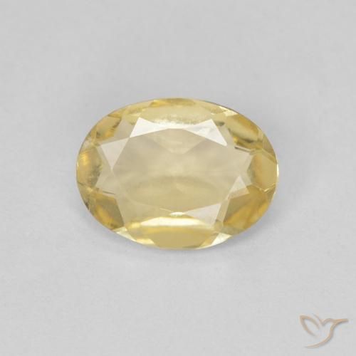 Berillo Oro chiaro naturale da 0.84 ct, Ovale, VVS