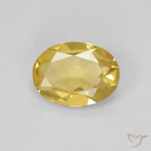 0.97ct Naturale Giallo dorato chiaro Berillo, Ovale, VVS