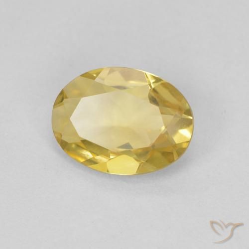 Berillo Giallo dorato chiaro naturale da 0.97 ct, Ovale, VVS