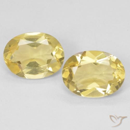 2.31ctw Naturale Giallo dorato chiaro Berillo, Ovale, VVS-VS