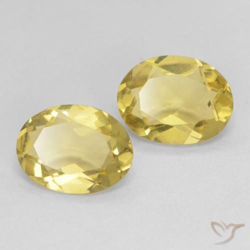 2.05ctw Naturale Giallo chiaro Berillo, Ovale, VVS-VS