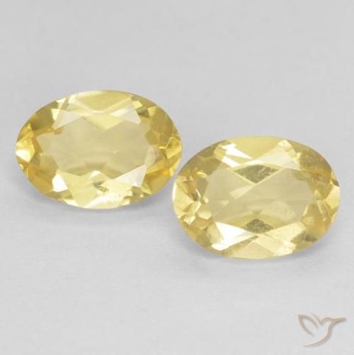 1.43ctw Naturale Oro chiaro Berillo, Ovale, VVS-VS