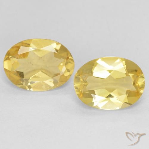 2.19ctw Naturale Giallo dorato chiaro Berillo, Ovale, VS