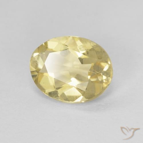 Berillo Giallo Digione molto chiaro naturale da 1.45 ct, Ovale, VVS