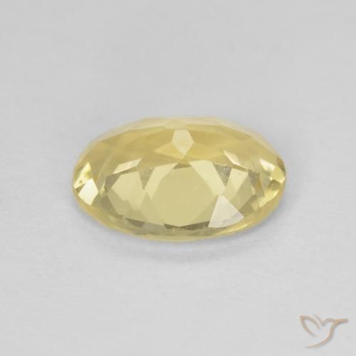 Berillo Giallo Digione molto chiaro naturale da 1.45 ct, Ovale, VVS