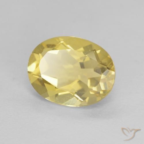 Berillo Oro chiaro naturale da 1.70 ct, Ovale, VVS