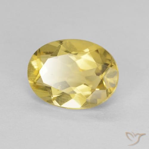 1.75ct Naturale Oro chiaro Berillo, Ovale, VVS