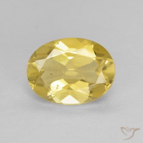 Berillo Oro chiaro naturale da 1.75 ct, Ovale, VVS