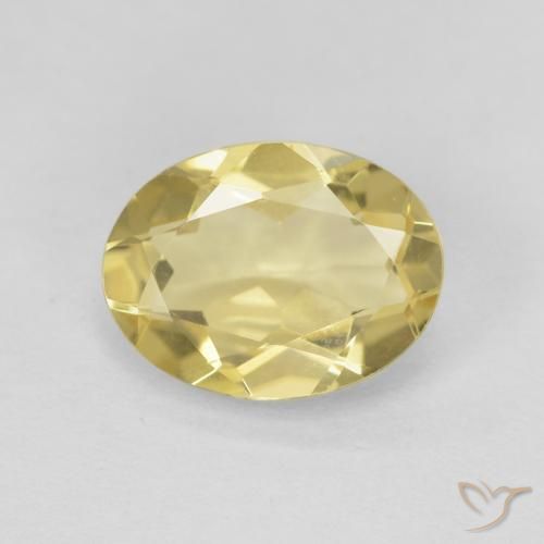 1.48ct Naturale Giallo chiaro Berillo, Ovale, VVS