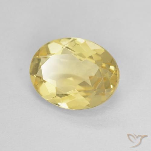 Berillo Giallo chiaro naturale da 1.48 ct, Ovale, VVS