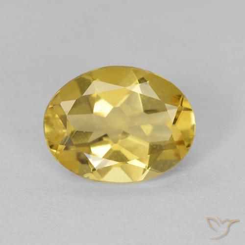 1.62ct Naturale Giallo chiaro Berillo, Ovale, VVS