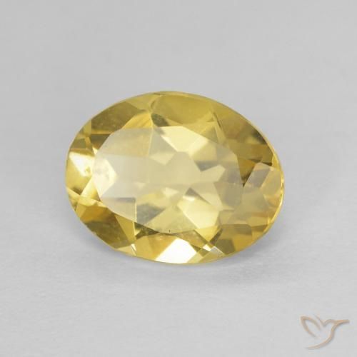 Berillo Giallo chiaro naturale da 1.62 ct, Ovale, VVS