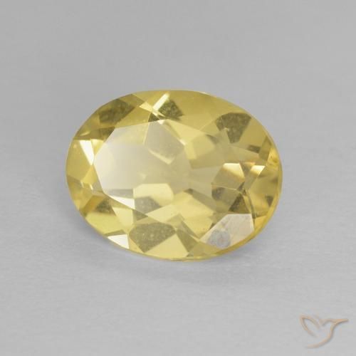 Berillo Oro chiaro naturale da 1.54 ct, Ovale, VVS