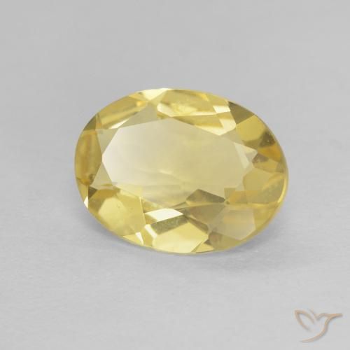 Berillo Giallo chiaro naturale da 1.42 ct, Ovale, VVS