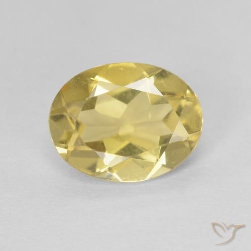 1.60ct Naturale Giallo dorato chiaro Berillo, Ovale, VVS
