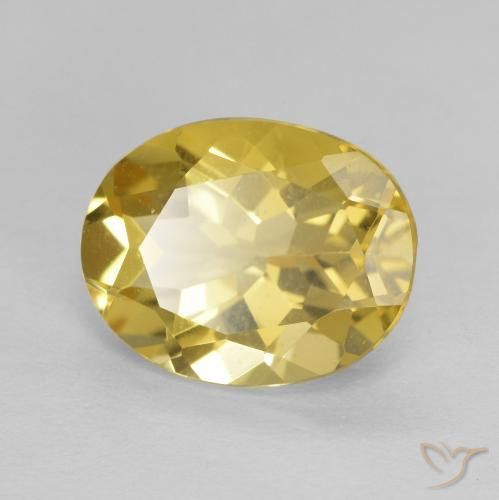 Berillo Giallo chiaro naturale da 2.22 ct, Ovale, VVS