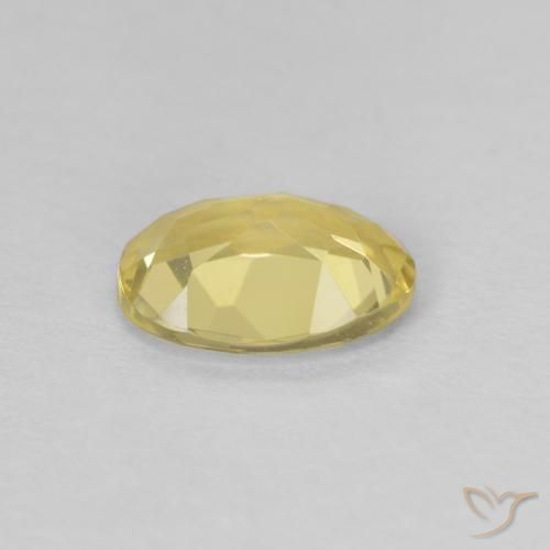 Berillo Giallo pallido naturale da 0.63 ct, Ovale, VVS