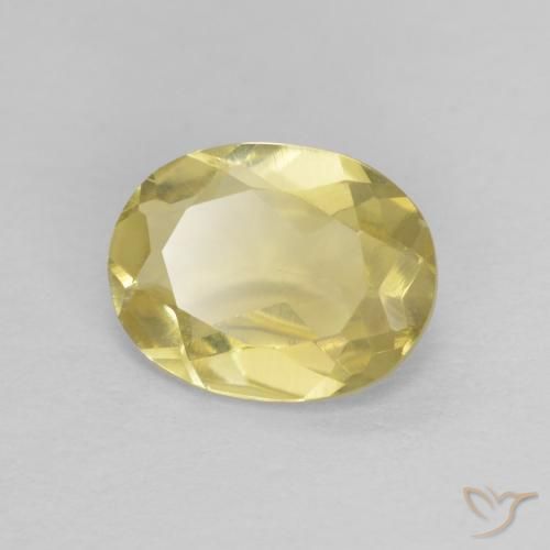 1.00ct Naturale Giallo dorato Berillo, Ovale, VVS