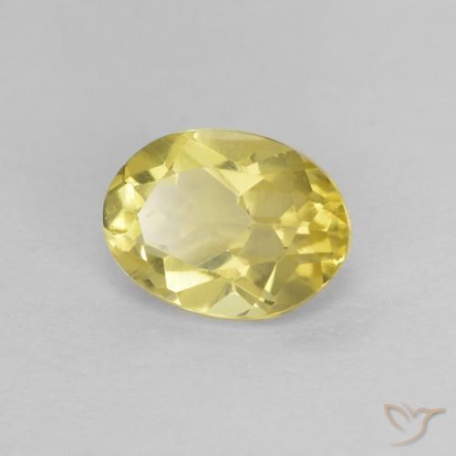 Berillo Giallo Digione molto chiaro naturale da 0.82 ct, Ovale, VVS