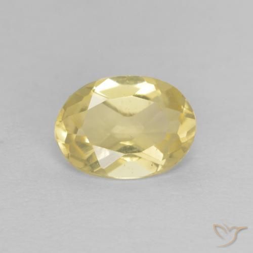 Berillo Giallo chiaro naturale da 0.67 ct, Ovale, VVS