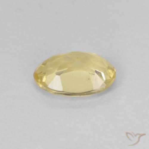 Berillo Giallo chiaro naturale da 0.67 ct, Ovale, VVS