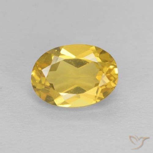 0.89ct Naturale Giallo miele Berillo, Ovale, VVS