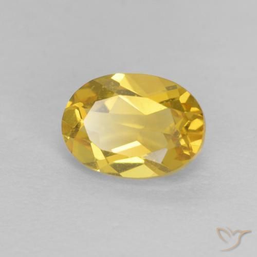 Berillo Giallo miele naturale da 0.89 ct, Ovale, VVS