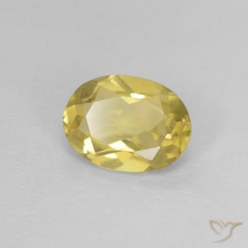 Berillo Giallo medio naturale da 0.62 ct, Ovale, VVS